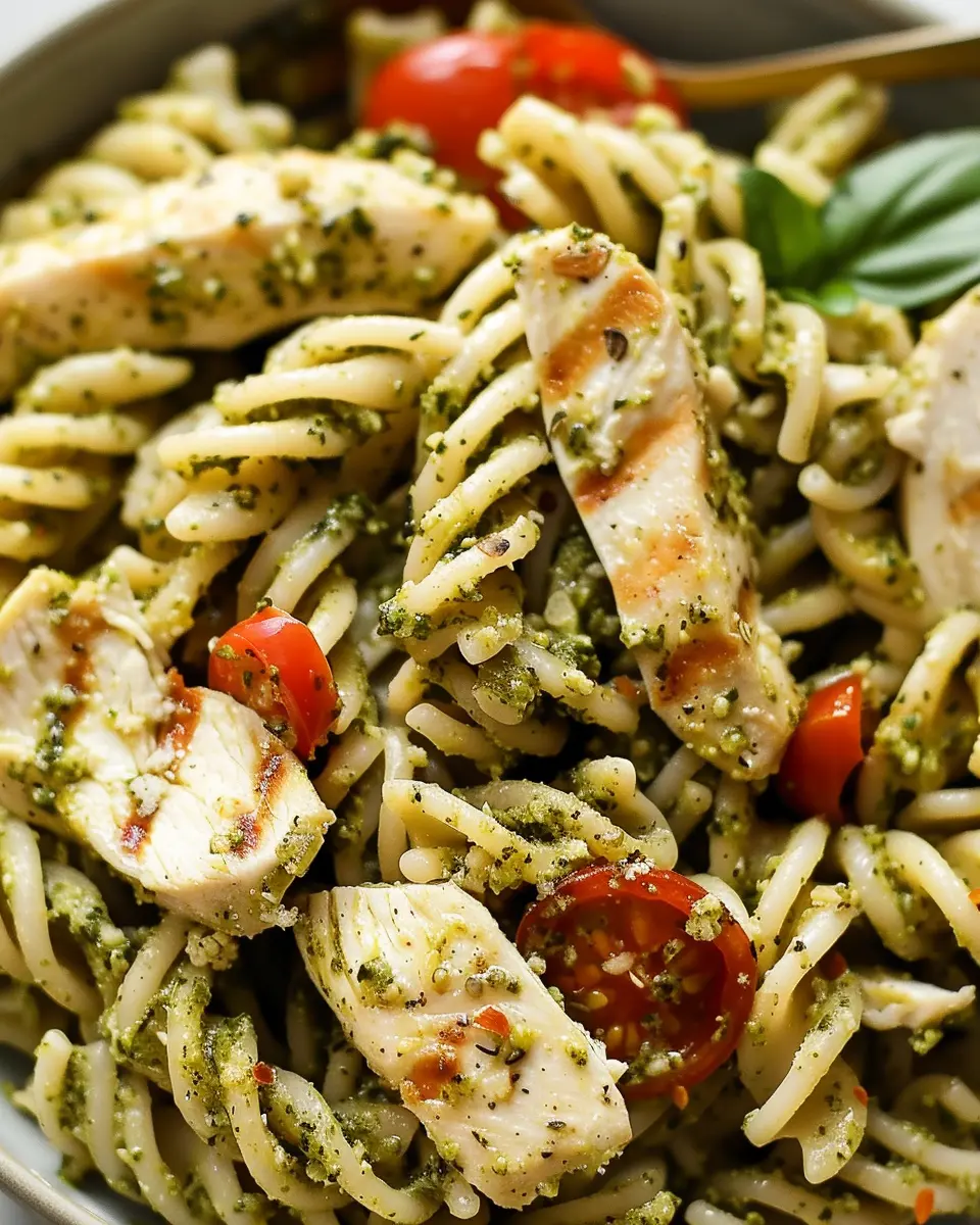 Pesto Chicken Pasta: Easy Weeknight Delight with Turkey Bacon