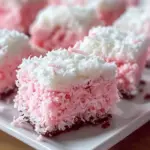 Pink Coconut Snowball Cake Bars