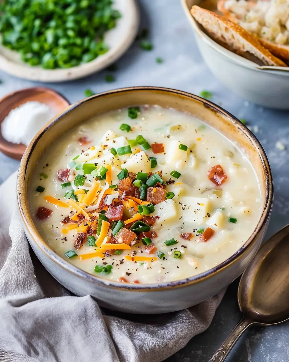 Potato Soup Recipe: Creamy Comfort with Turkey Bacon &amp; Chicken Ham
