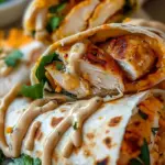 Cheesy Garlic Chicken Wraps