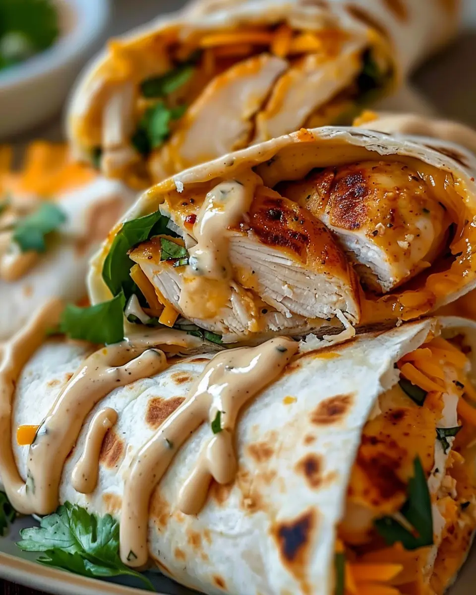 Cheesy Garlic Chicken Wraps: Easy Recipe for Comfort Food Lovers