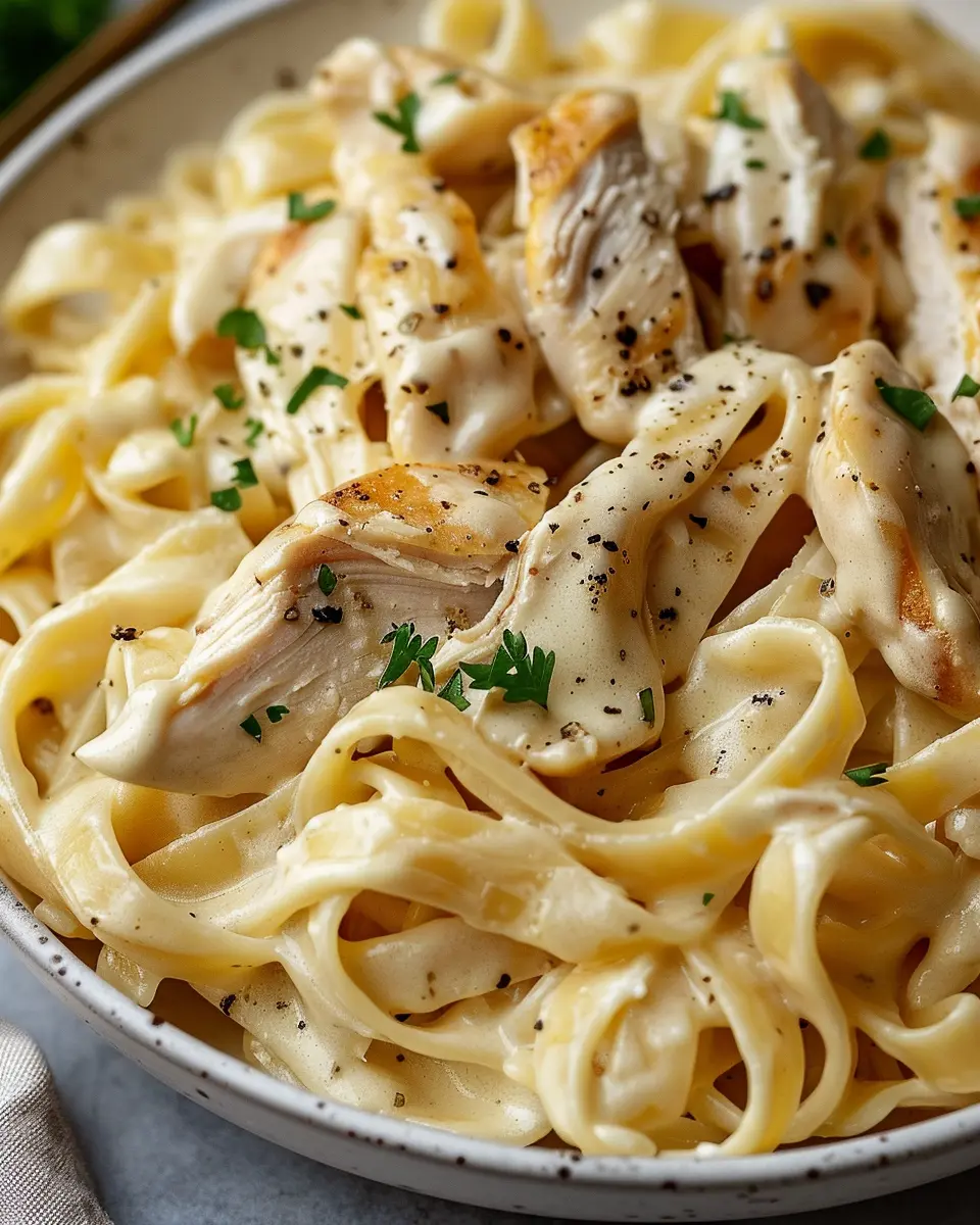 Chicken Alfredo Pasta with Turkey Bacon: An Indulgent Twist