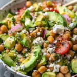Chickpea Feta Avocado Salad