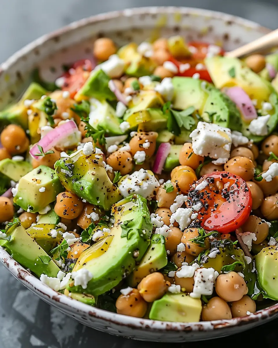 Chickpea Feta Avocado Salad: A Fresh and Easy Delight
