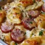 Crockpot Pierogi Casserole with Kielbasa