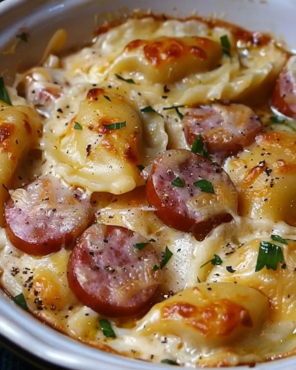 Crockpot Pierogi Casserole with Kielbasa: Easy Comfort Food Delight