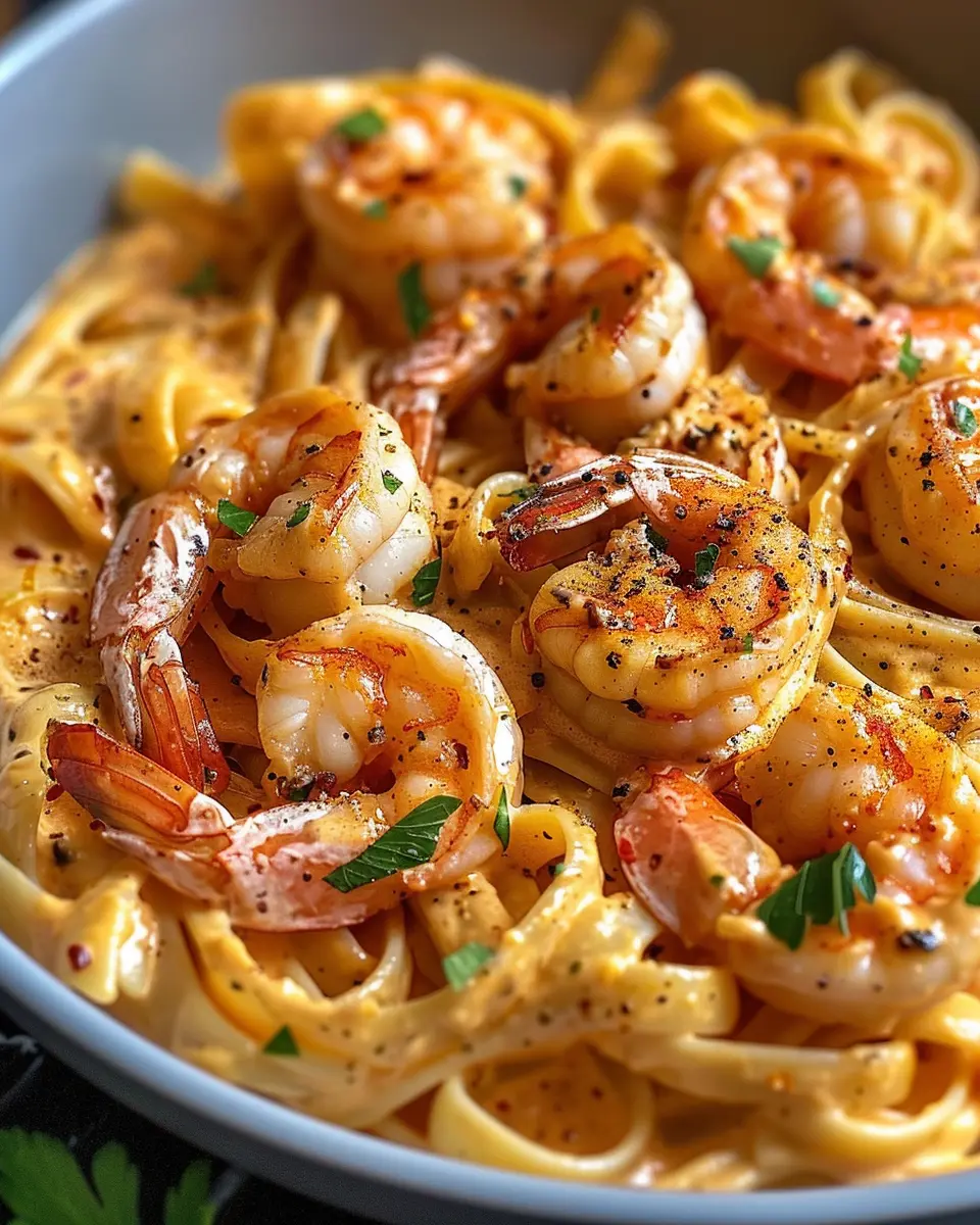 Creamy Cajun Shrimp Pasta with Turkey Bacon for a Delicious Twist
