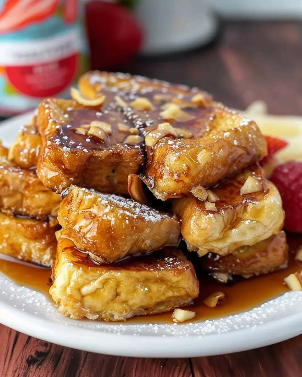 Hawaiian Roll French Toast: Easy Indulgence with Turkey Bacon and Chicken Ham