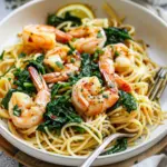 Lemon Garlic Shrimp Pasta With Spinach