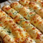 Homemade Cheesy Garlic Breadsticks