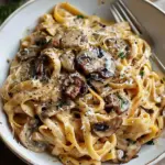 Caramelized Leek and Mushroom Gruyere Pasta