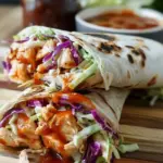 BBQ Chicken Coleslaw Wraps