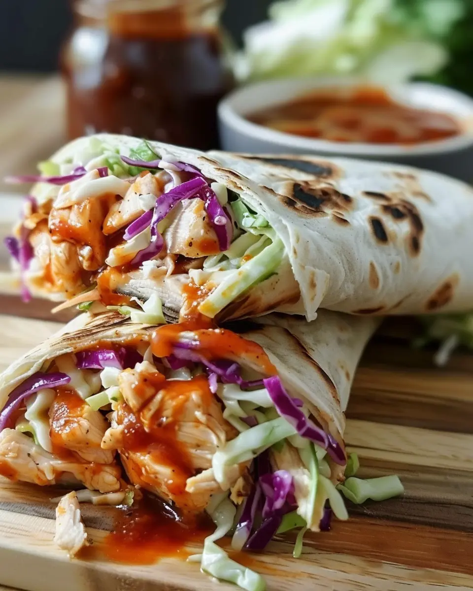 BBQ Chicken Coleslaw Wraps: Easy and Flavor-Packed Delight