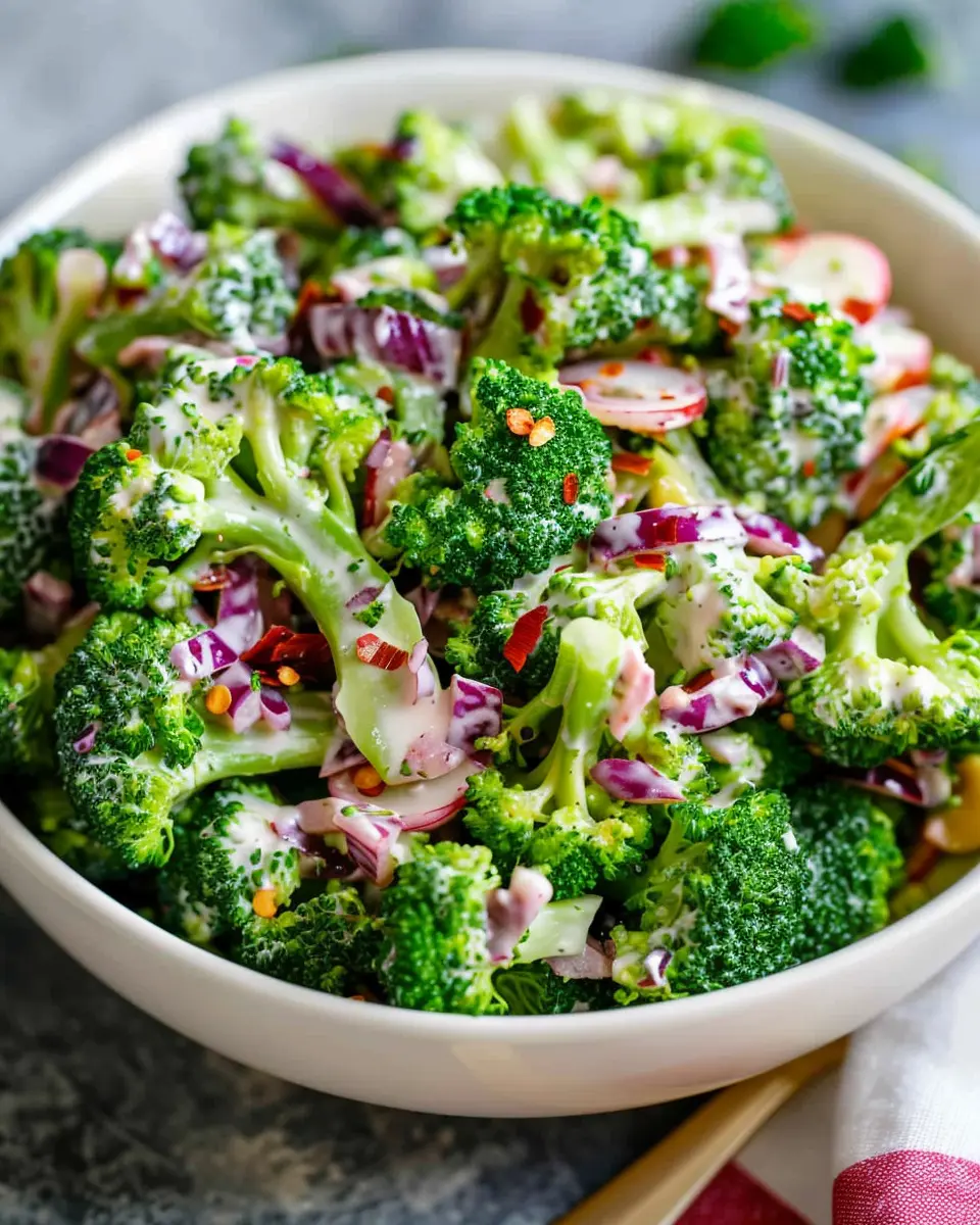 The Best Broccoli Salad with Turkey Bacon and Chicken Ham Delight