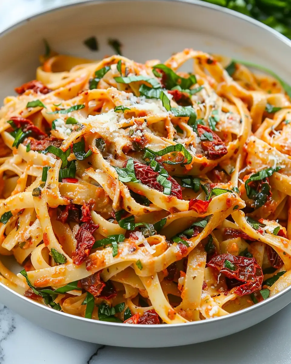 Sun-Dried Tomato Pasta: A Easy Weeknight Delight with Turkey Bacon