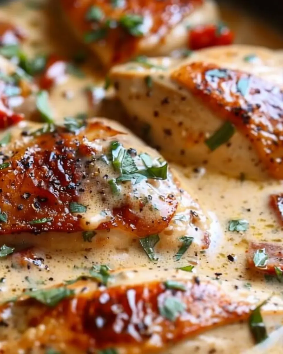 Creamy Tuscan Chicken with Turkey Bacon: A Comforting Indulgence