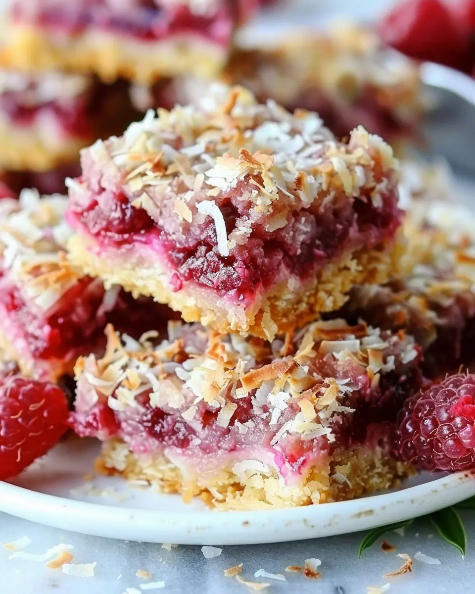 Raspberry Coconut Bars: Easy Indulgence for Sweet Cravings