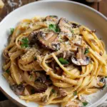 Caramelized Leek and Mushroom Gruyere Pasta