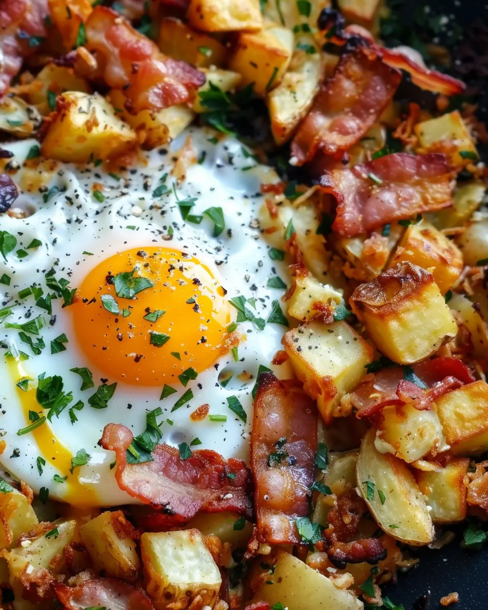 Turkey Bacon, Egg, and Potato Hash: The Ultimate Comfort Meal
