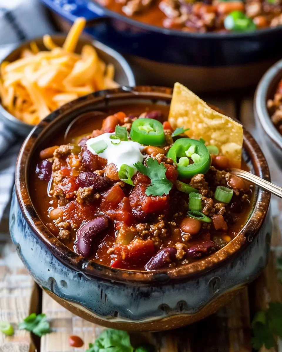 The Best Chili Recipe with Turkey Bacon and Chicken Ham Comfort