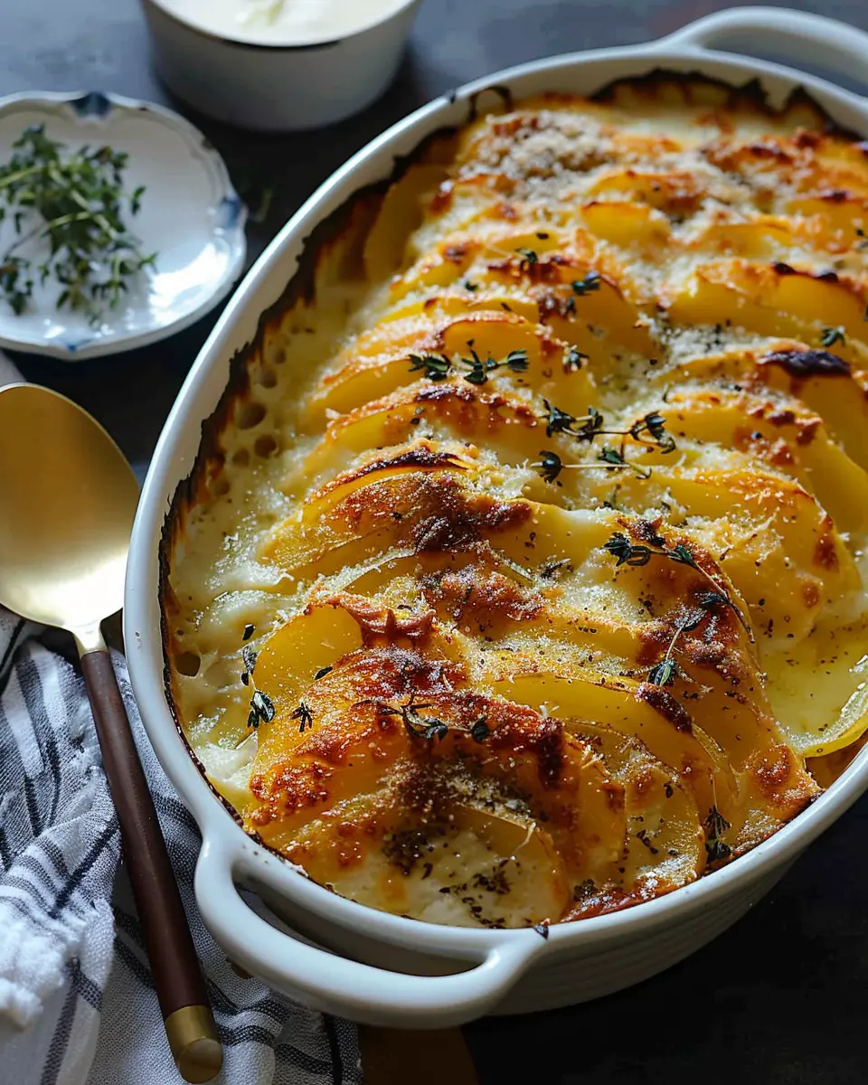 Potatoes Au Gratin: Indulgent Comfort Food with Turkey Bacon