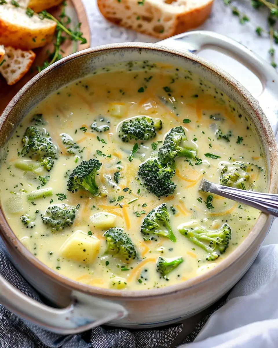 Broccoli Cheddar Potato Soup: The Ultimate Comfort Bowl with Turkey Bacon