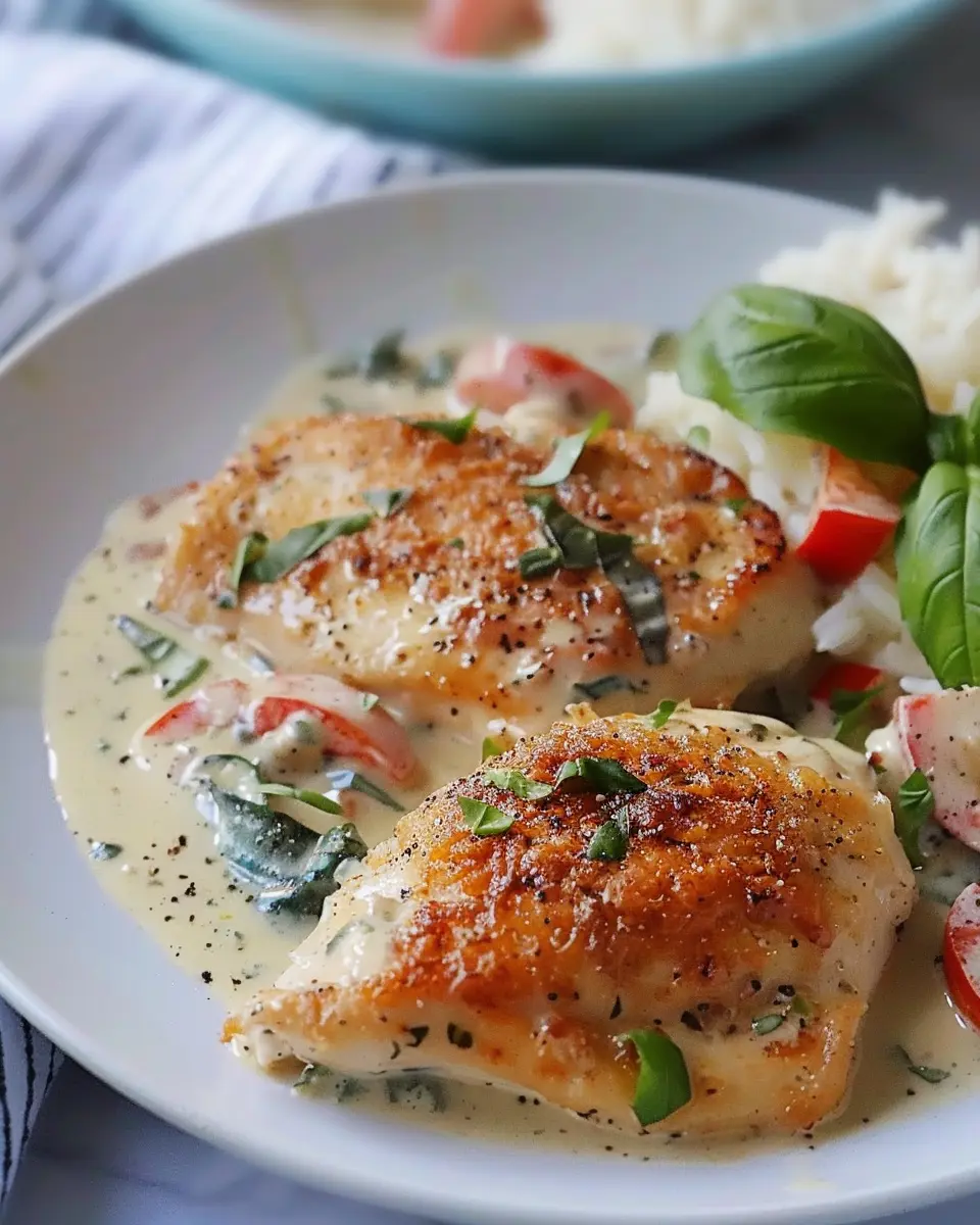 Chicken in Basil Cream: A Juicy Twist on Comfort Food