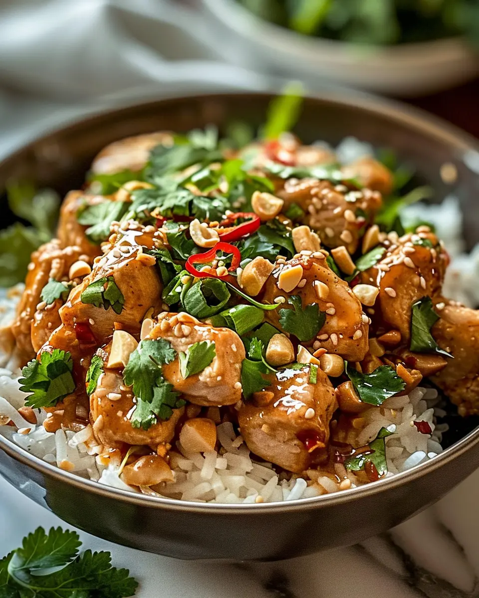 Irresistible Thai Peanut Chicken: A Delightfully Easy Recipe