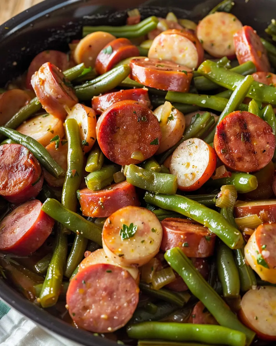 Crockpot Kielbasa and Green Beans: Easy Comfort Food Delight