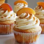 Honey Peach Cream Cheese Cupcakes