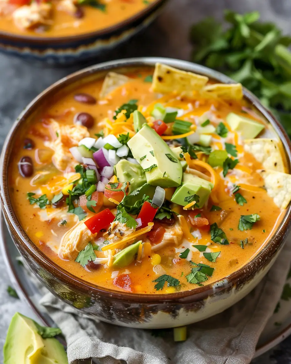 Cheesy Southwestern Chicken Tortilla Soup: A Cozy Delight for All