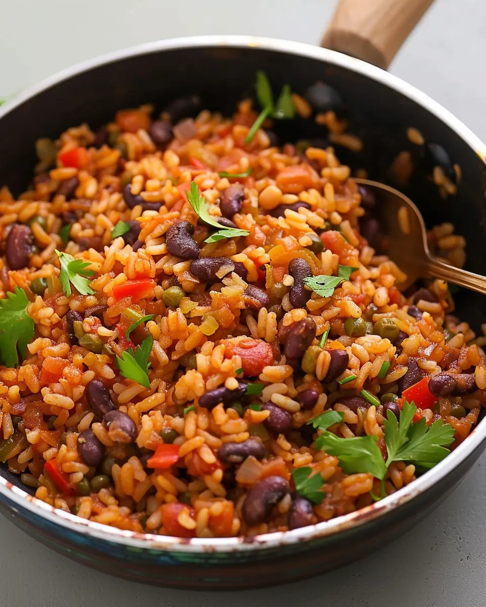 Spanish Rice and Beans: A Healthy Twist with Turkey Bacon