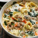 Creamy Sausage Tortellini Soup