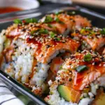 Easy Salmon Sushi Bake