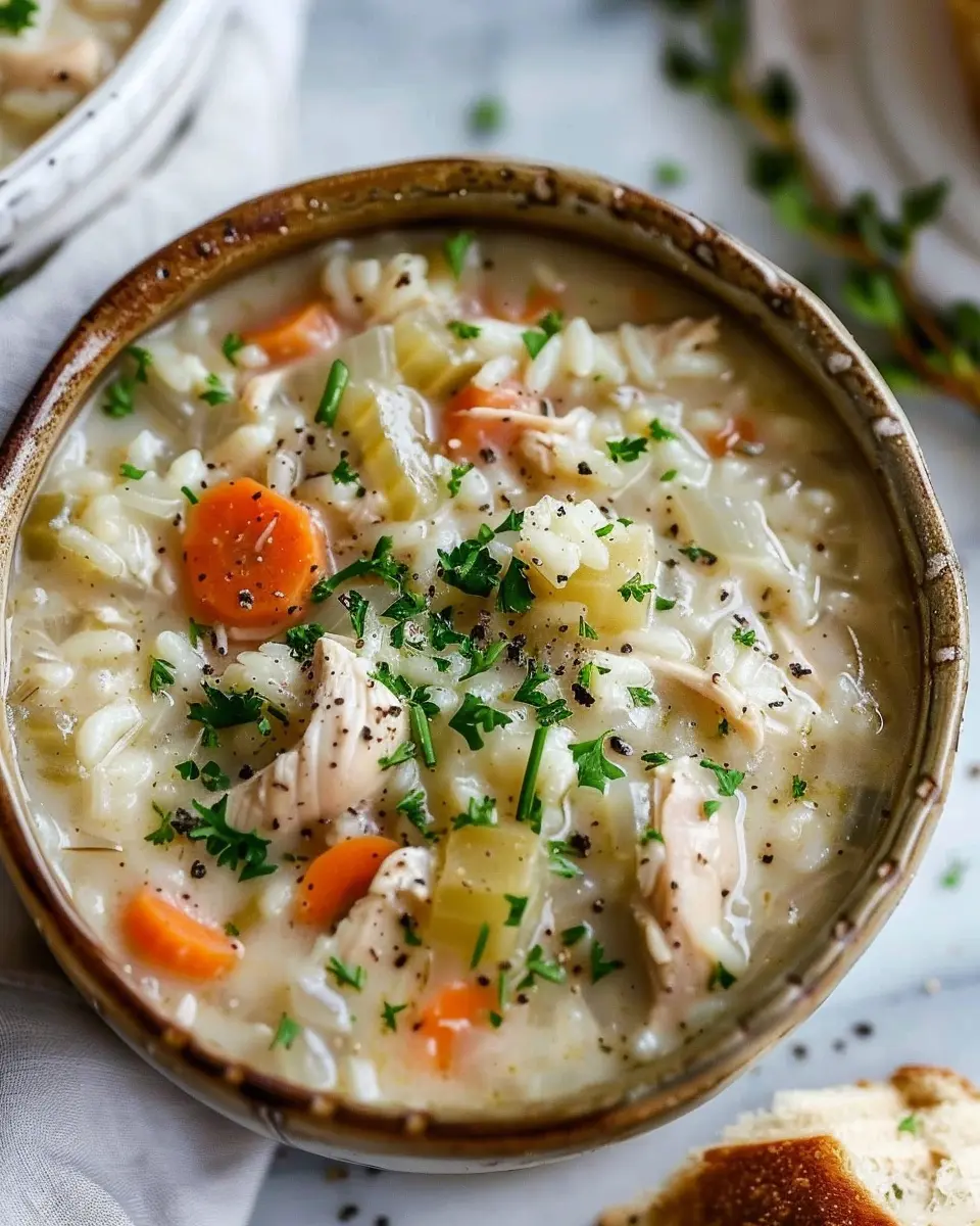 Creamy Chicken and Rice Soup: The Best Comforting Recipe