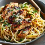 Lazy garlic chicken with butter noodles