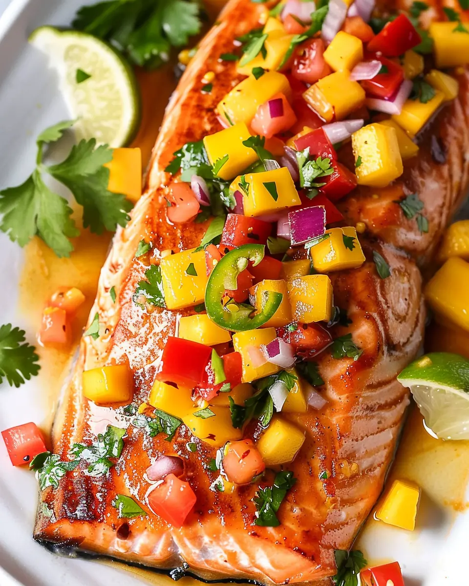 Baked Salmon with Mango Salsa: A Juicy, Flavorful Delight
