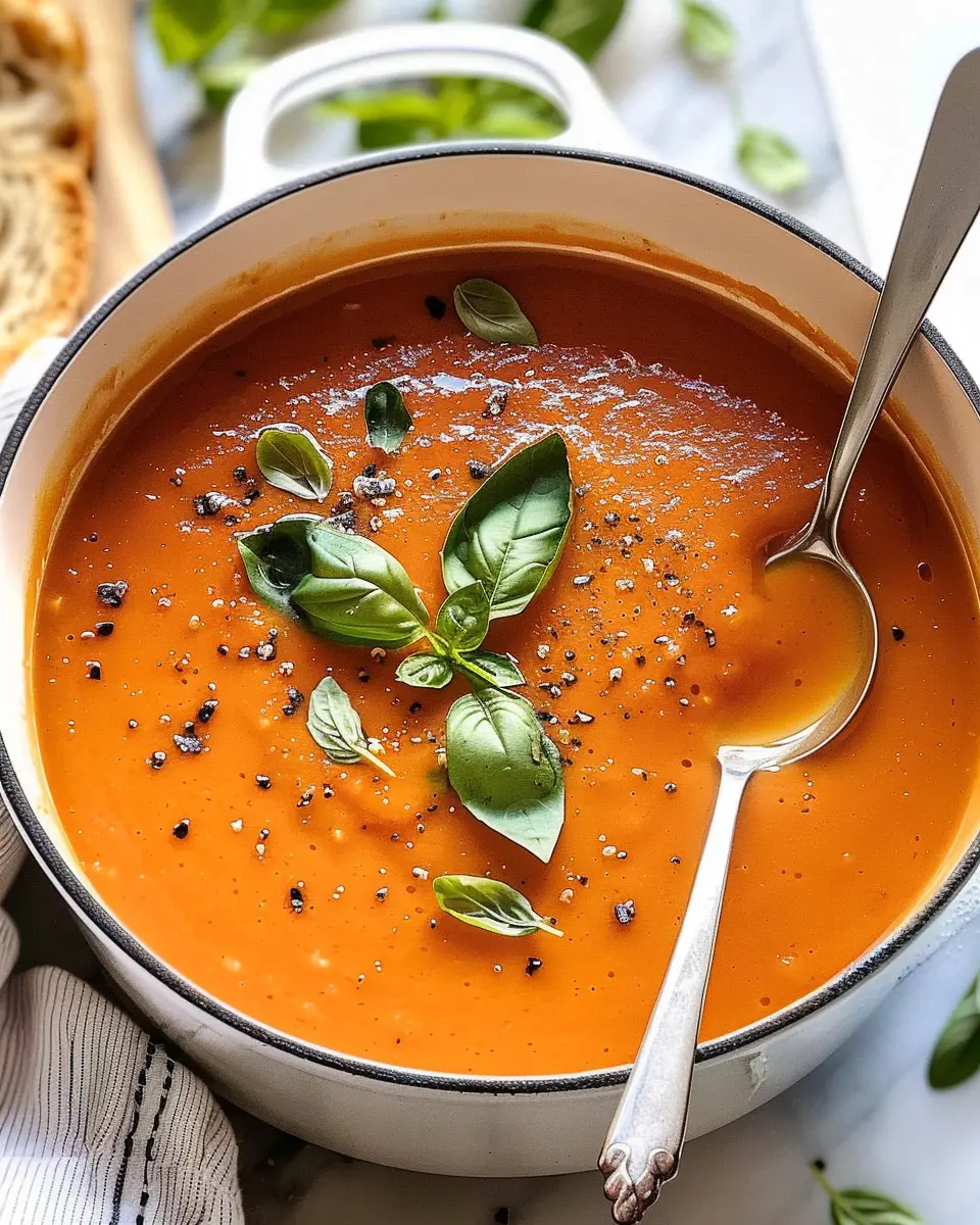 Middle-of-Winter Creamy Tomato Soup with Turkey Bacon Bliss