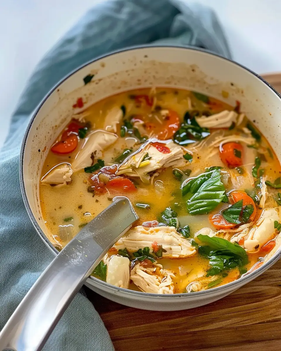 Tuscan Chicken Soup: Easy Comfort Food with Turkey Bacon Delight