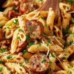 Creamy Cajun Sausage Pasta