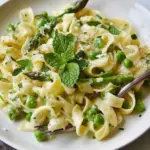Creamy Asparagus Pasta With Peas and Mint