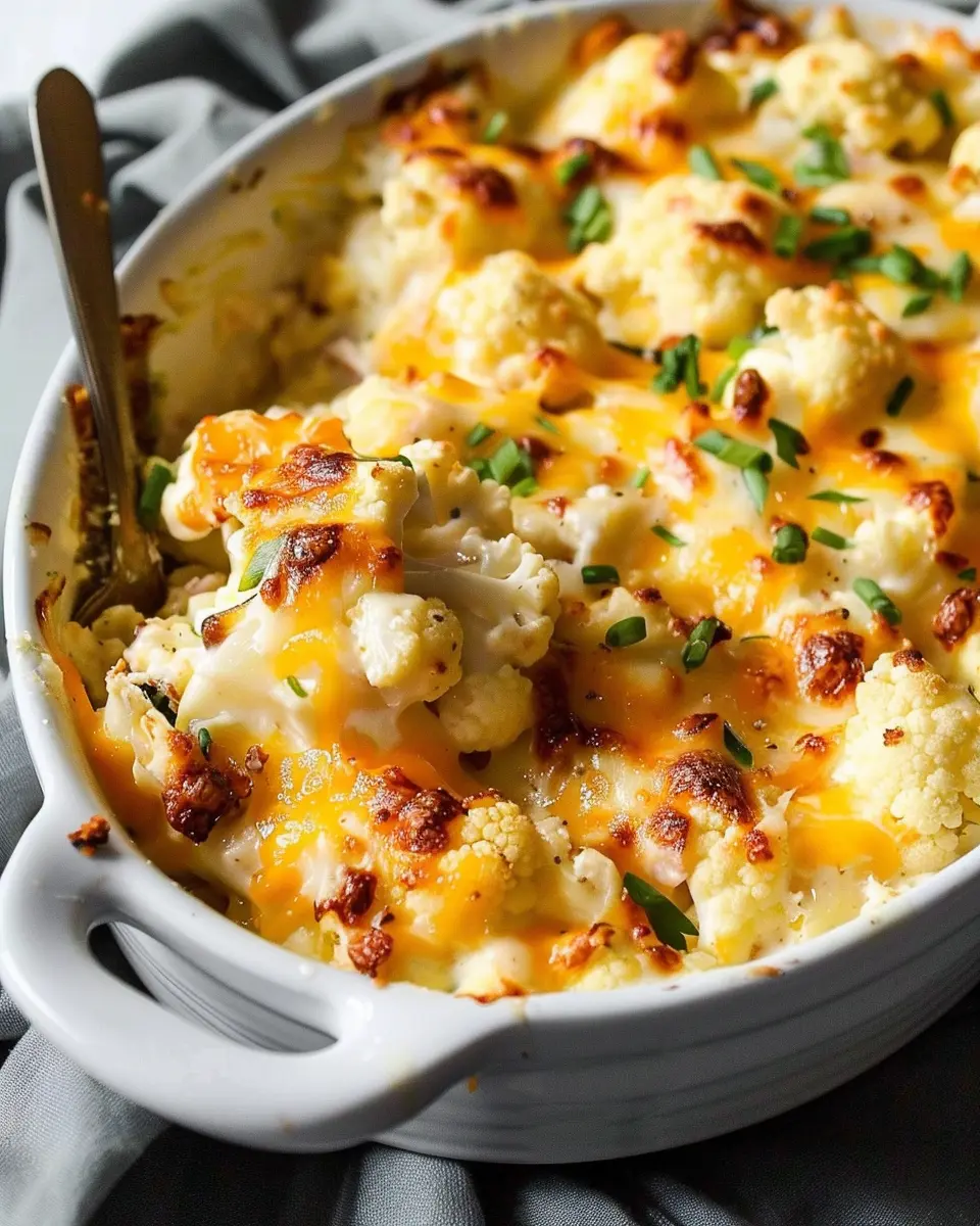 Keto Loaded Cauliflower Casserole: Indulgent Turkey Bacon Delight