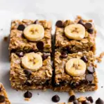 Peanut Butter Banana Chocolate Chip Oatmeal Bars
