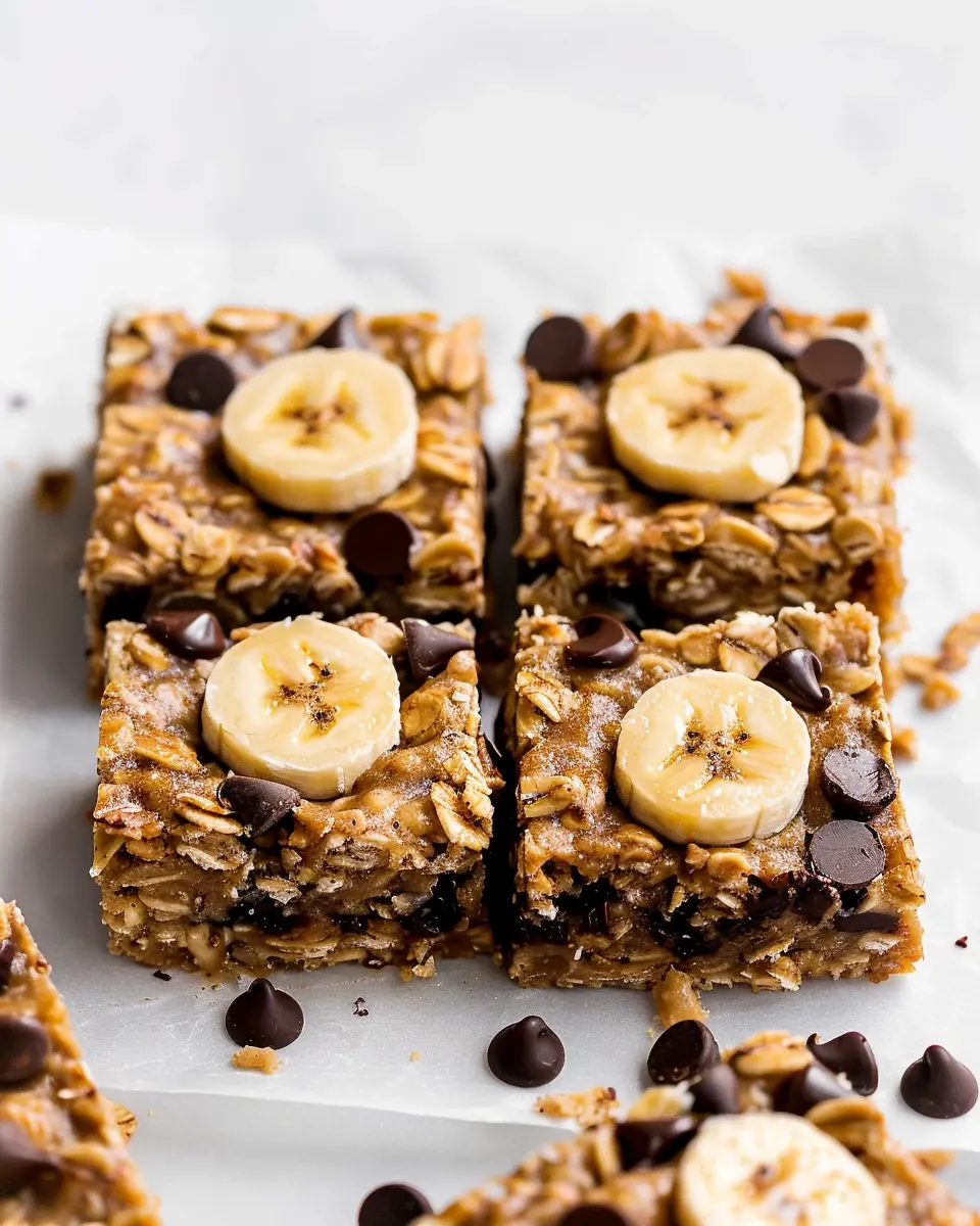 Peanut Butter Banana Chocolate Chip Oatmeal Bars: Easy &amp; Delicious Treat