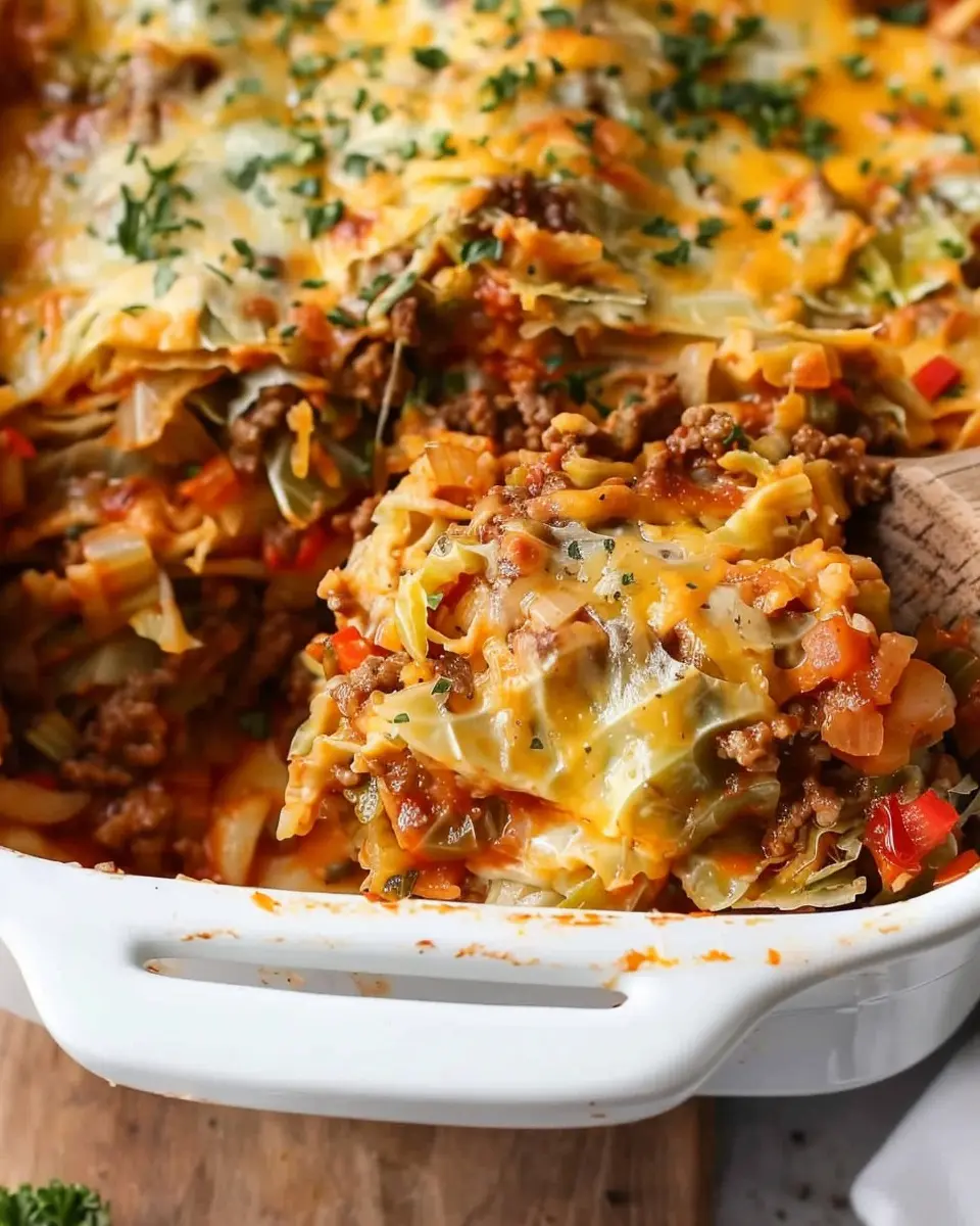 Cabbage Roll Casserole: Easy Comfort Food with Turkey Bacon and Chicken Ham