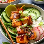 crispy sesame salmon bowls