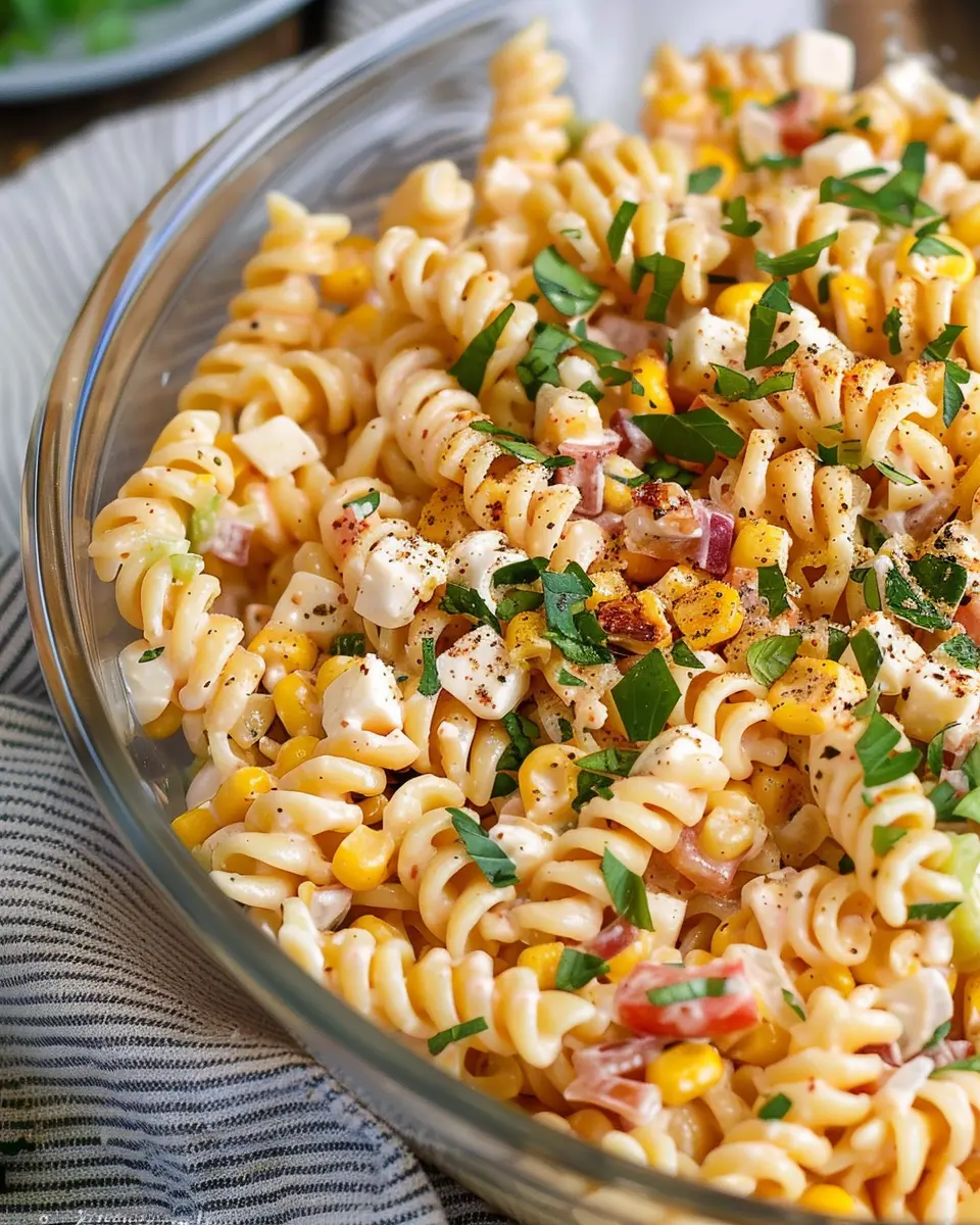 Street Corn Pasta Salad with Turkey Bacon: A Fresh Twist You’ll Love