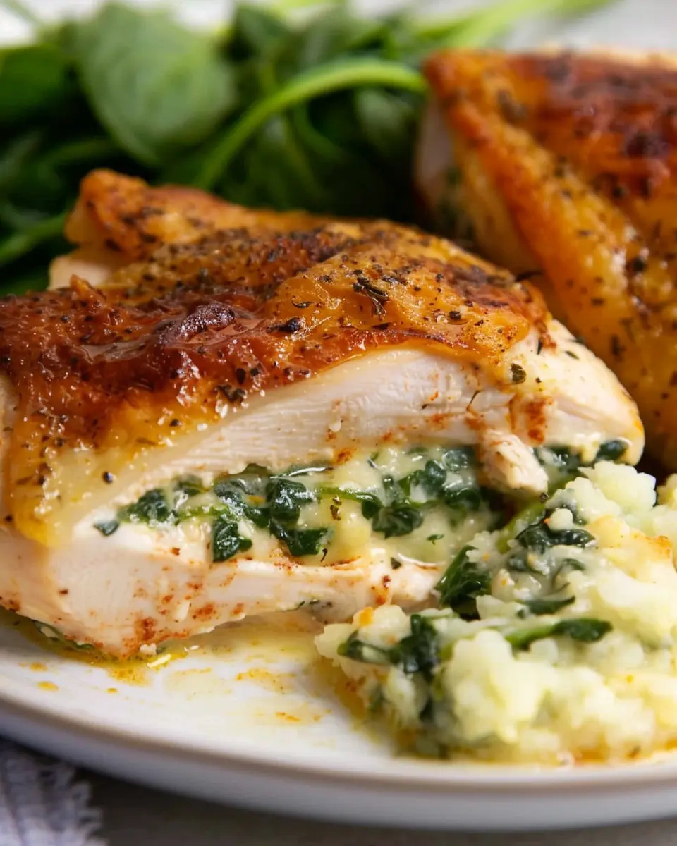 Spinach Stuffed Chicken: Juicy Delight with Turkey Bacon Twist