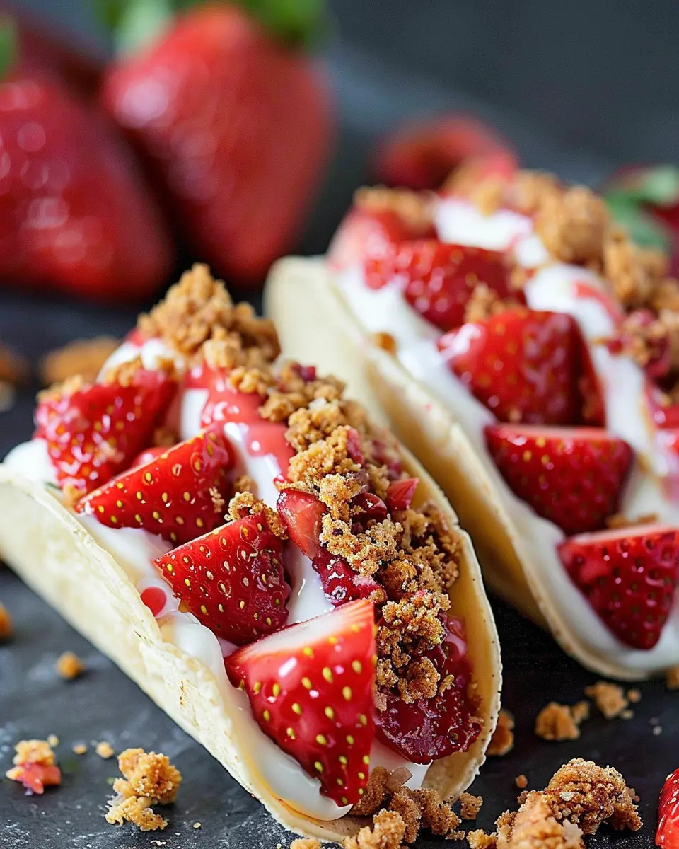 Strawberry Crunch Cheesecake Tacos: Easy, Indulgent Dessert Delight