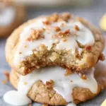 Crumbl Banana Bread Cookies with Cream Cheese Glaze